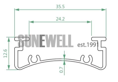 Aluminium White Color Roller Blind Headrail-1 sunewell groupeve.jpeg