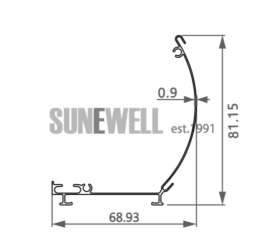 Aluminum Cover For Zebra Blinds Roller Blinds from factory Sunewell Groupeve005.png